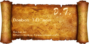 Dombos Tímea névjegykártya